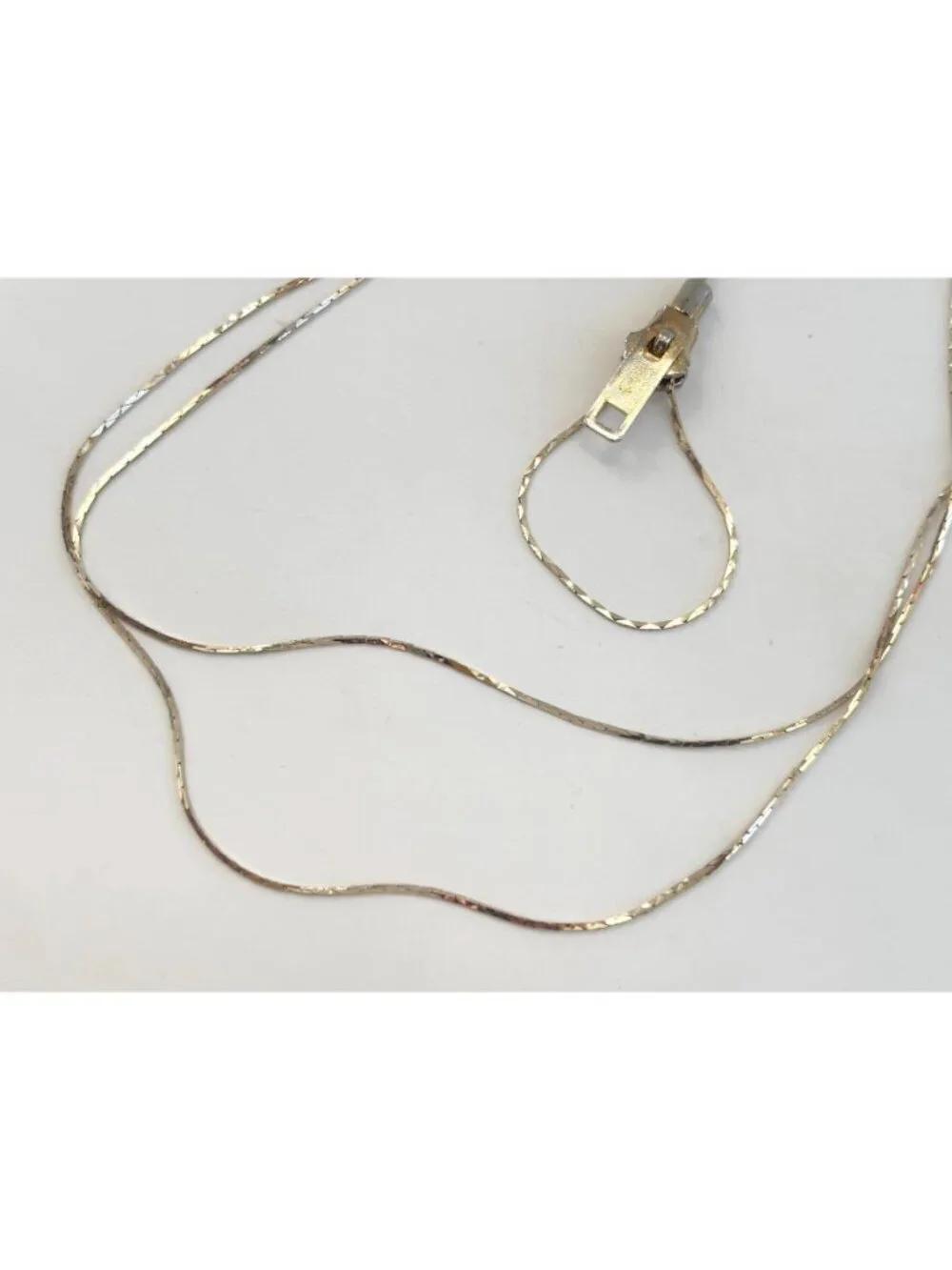 Minimalist Sliding Zipper Adjustable Cobra Chain 80's Vintage Glasses Chain 14